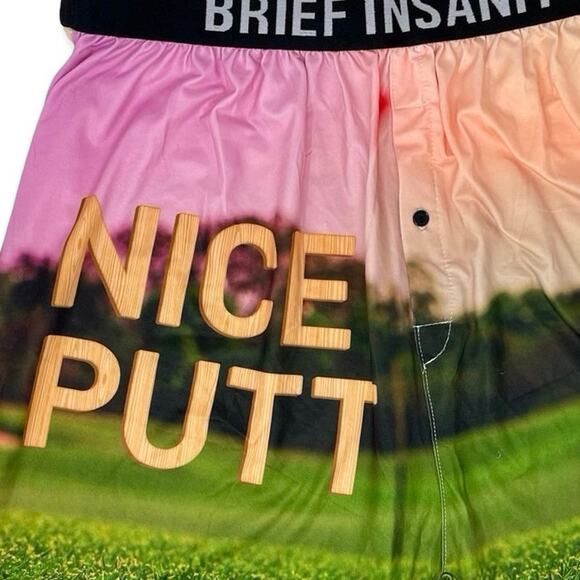 Brief Insanity Nice Putt Golf Boxer Shorts XL Mens Funny Loungewear Gift for Him - Picture 3 of 7